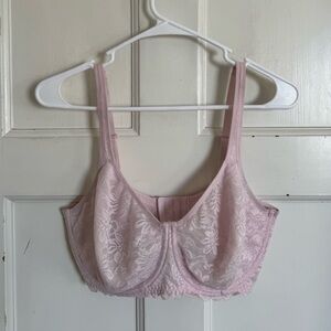 Wacoal Soft Sense underwire lace light pink bra size 38DDD